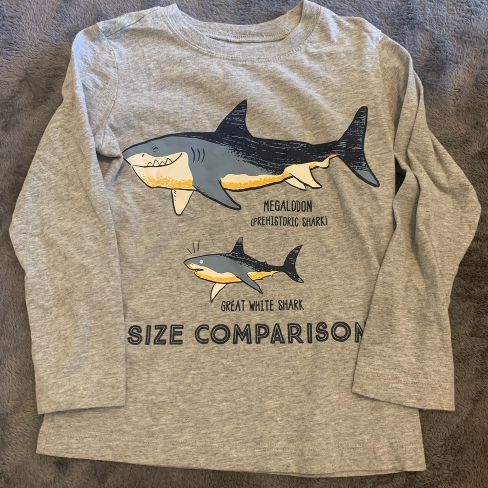 Carter's Gray Long Sleeve Tees Casual Cotton Blend